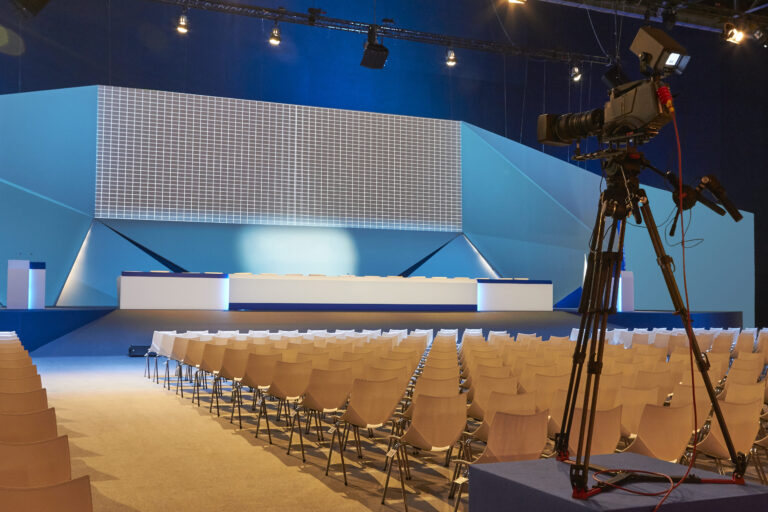 Conference hall convention center with podium pr