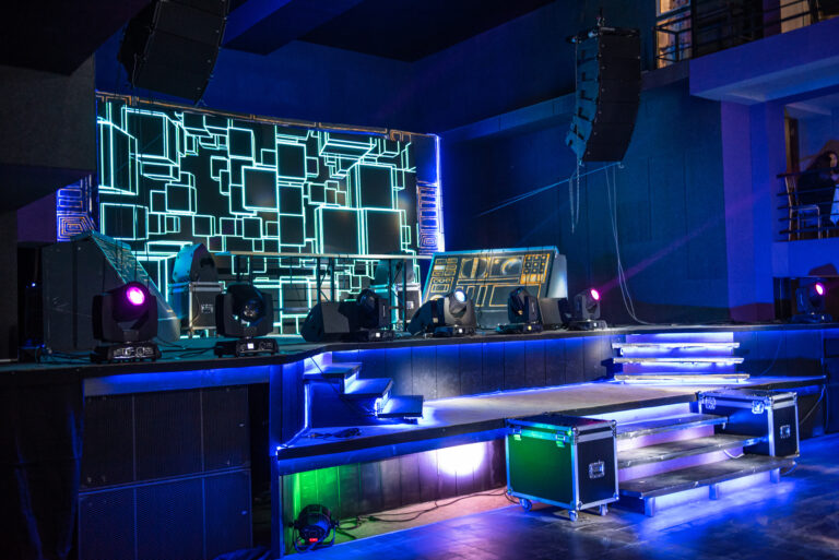 A panoramic view of wedding cent's interior design. November 2020