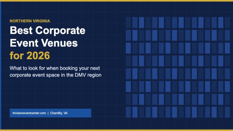 Corporate event venue guide for Northern Virginia showing best event spaces in 2026