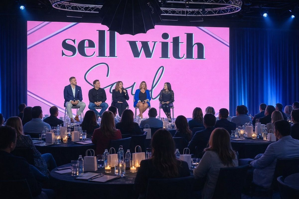 a professional panel discussion or conference event titled 